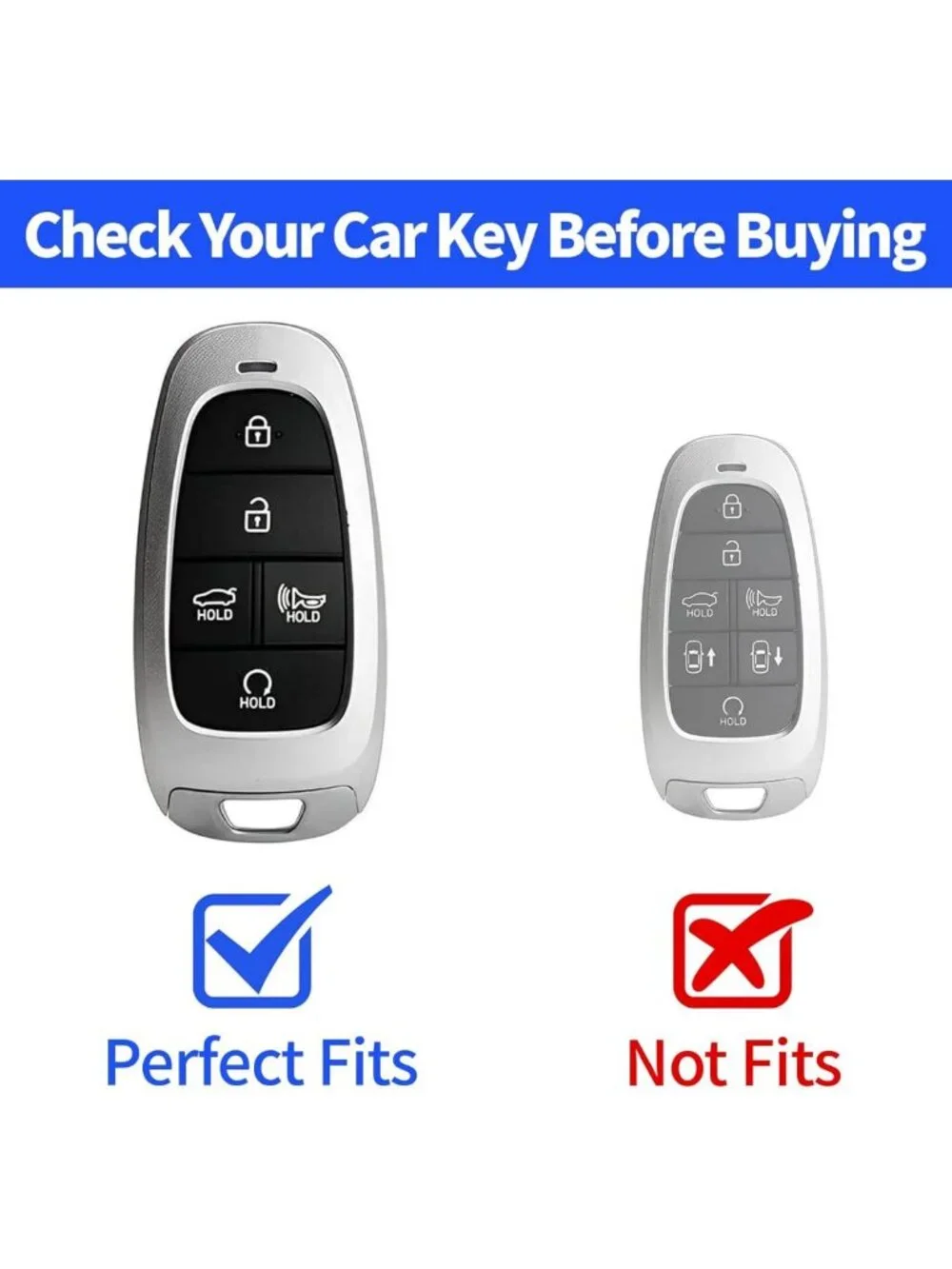 Soft TPU Key Fob Cover with Leather Keychain - 360° Protection for 2020-2023